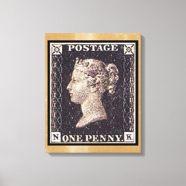 Penny Black Postage-Briefmarke Leinwanddruck (Vorderseite)