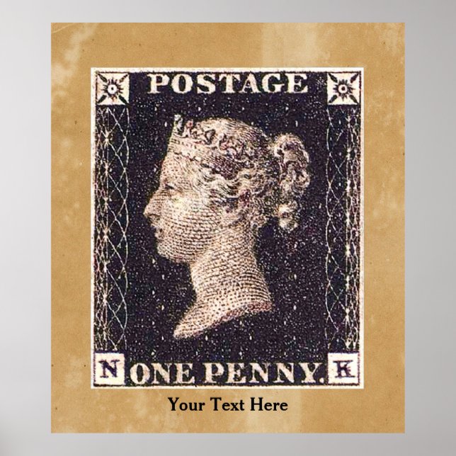 Penny Black Postage-Briefmarke Poster (Vorne)