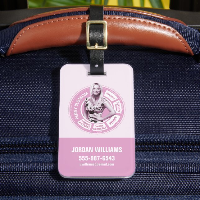 Penny Blossom Info Graphic Gepäckanhänger (Vorderseite Insitu 2)