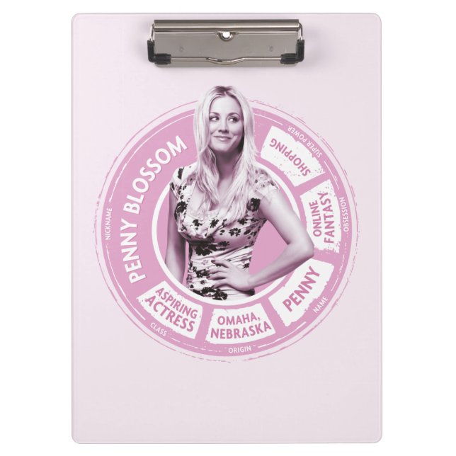 Penny Blossom Info Graphic Klemmbrett (Vorderseite)