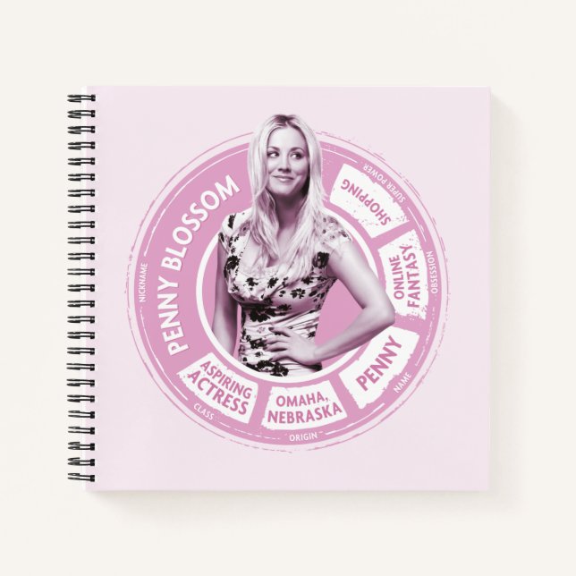 Penny Blossom Info Graphic Notizbuch (Vorderseite)