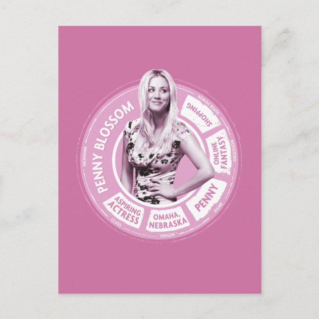 Penny Blossom Info Graphic Postkarte (Vorderseite)