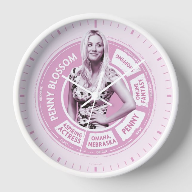 Penny Blossom Info Graphic Uhr (Vorderseite)