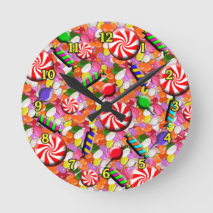 Penny Candy Wall Clock Runde Wanduhr