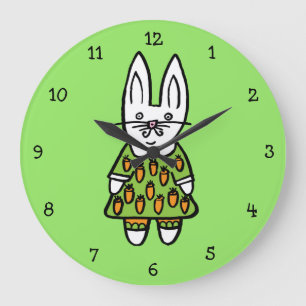 Penny das Kaninchen Große Wanduhr