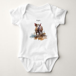Penny das verspielt Ferkel, individuell Baby Strampler