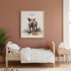 Penny das verspielt Ferkel, individuell Poster