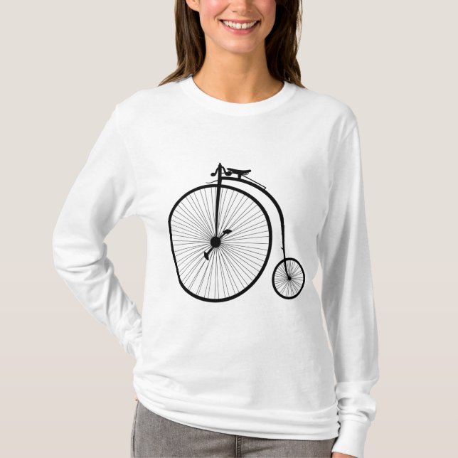 Penny Farthing Bicycle Bike Wheels T-Shirt (Vorderseite)