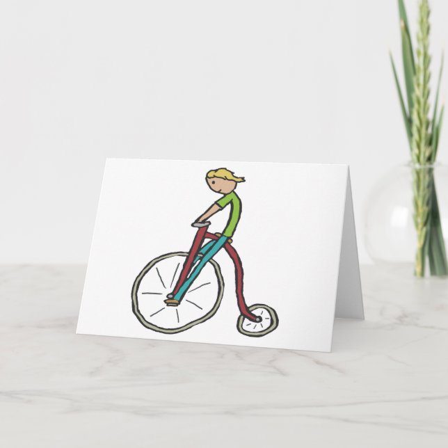 Penny-farthing Bicycle Karte (Vorderseite)