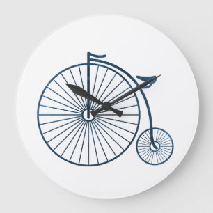 penny farthing große wanduhr