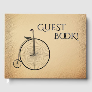 Penny-Farthing Hochrad Antik-Fahrrad Rustikal Gästebuch
