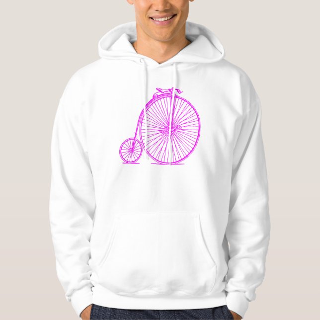 Penny-Farthing - Magenta Hoodie (Vorderseite)
