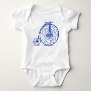 Penny Farthing - Navy Baby Strampler