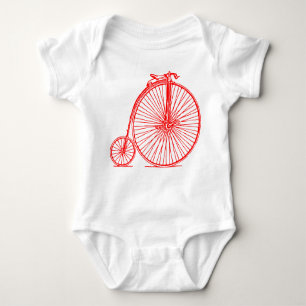 Penny Farthing - Red Baby Strampler