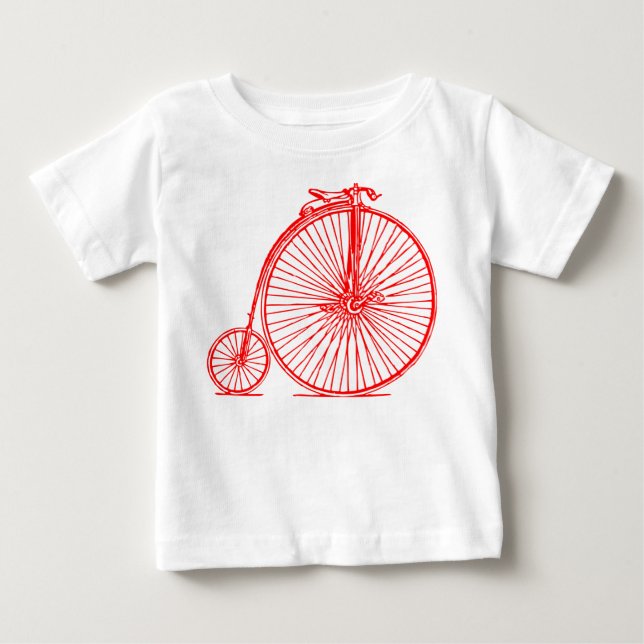 Penny Farthing - Red Baby T-shirt (Vorderseite)