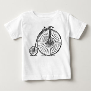 Penny Farthing - Schwarz Baby T-shirt