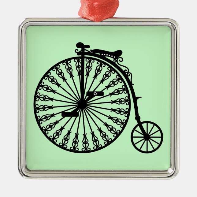 Penny-farthing Silbernes Ornament (Vorne)