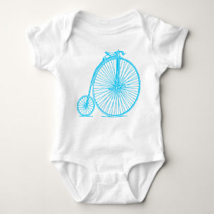 Penny Farthing - Sky Blue Baby Strampler