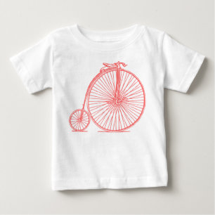 Penny Farthing - Tropisches Rosa Baby T-shirt