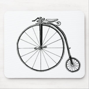 Penny Farthing Vintage Fahrrad Illustration Mousepad