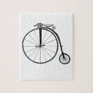 Penny Farthing Vintage Fahrrad Illustration Puzzle
