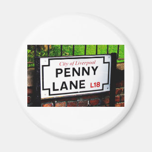 Penny lane Liverpool England-Zeichen Magnet