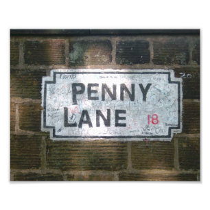 Penny Lane Street Sign Fotodruck