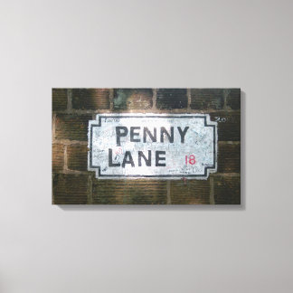 Penny Lane Street Sign Leinwanddruck