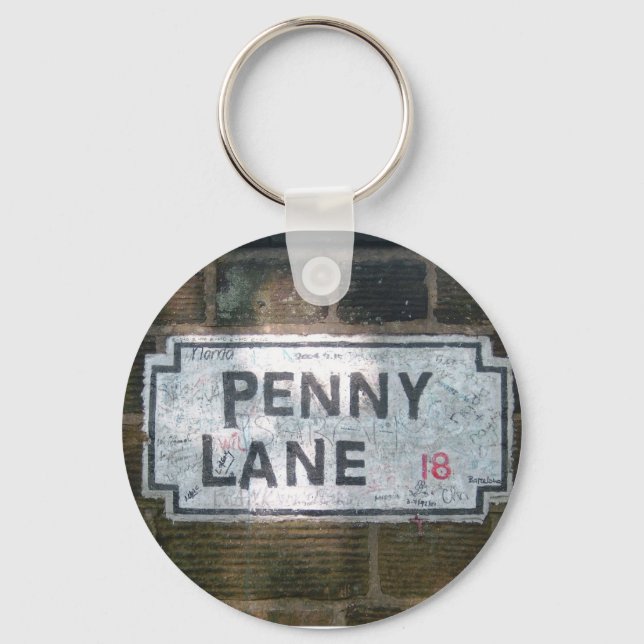 Penny Lane Street Sign Schlüsselanhänger (Vorderseite)