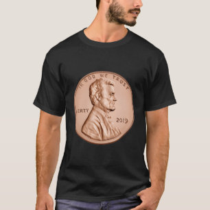 Penny Lincoln Usa Coin 1 Cent 2019 Amerika Vereini T-Shirt