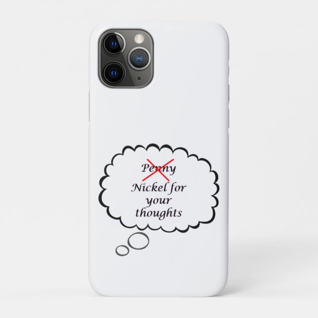 Penny/Nickel for your thoughts Phone Case (Rückseite)
