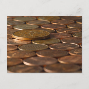 Penny Pennies Coins Money Postkarte