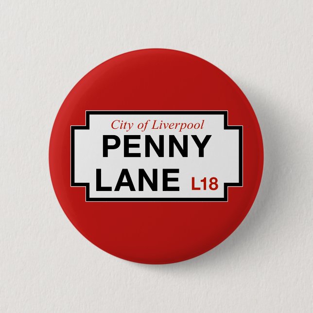 Penny-Weg, Straßenschild, Liverpool, Button (Vorderseite)