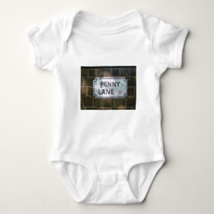 Penny-Weg-Straßenschild, Liverpool Großbritannie Baby Strampler