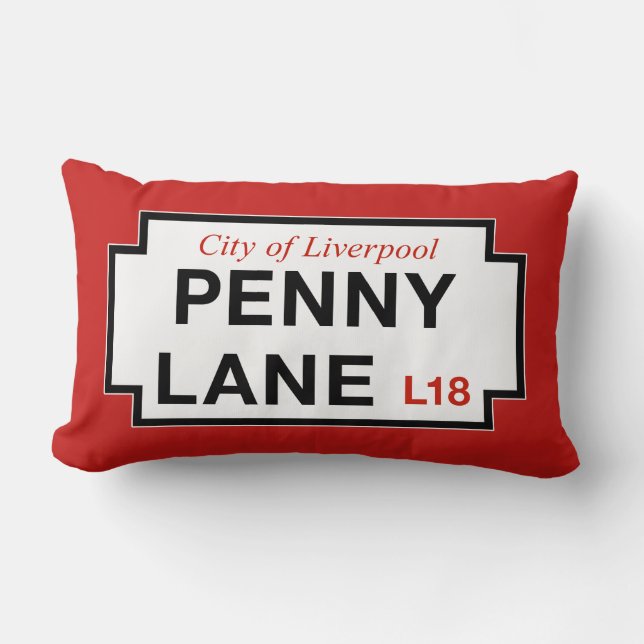 Penny-Weg, Straßenschild, Liverpool, Lendenkissen (Vorderseite)