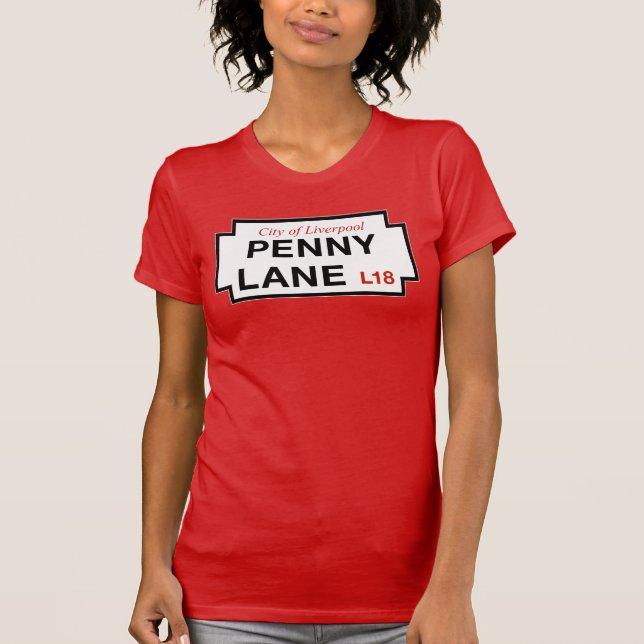 Penny-Weg, Straßenschild, Liverpool, T-Shirt (Vorderseite)