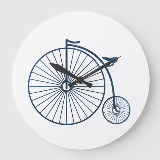 Pennyfarthing Große Wanduhr (Vorderseite)