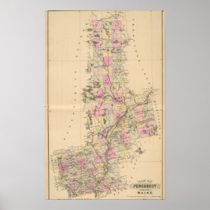 Penobscot Landkreis, Maine Poster