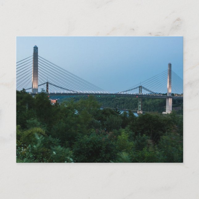 Penobscot Narrow und Waldo-Hancock Bridges, Maine Postkarte (Vorderseite)