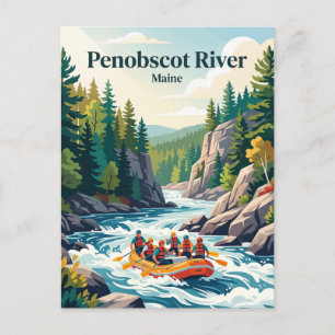 Penobscot River, Maine, USA Postkarte