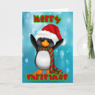 Penquin Christmas Card Feiertagskarte