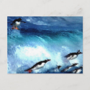 Penquin Play Postkarte