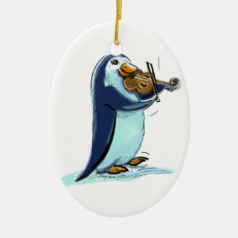 penquin Violinenspieler Keramikornament