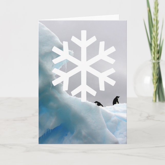 Penquins Feiertagskarte (Vorderseite)