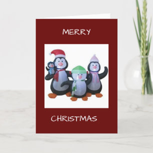 PENQUINS KOMMEN ZUSAMMEN, UM NUR DIE CHRISTMAS-KAR KARTE