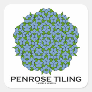 Penrose-Verschalung (Fünffache Symmetrie) Quadratischer Aufkleber