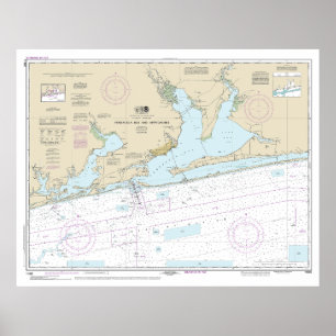 Pensacola Bay and Approaches Nautical Chart 1382 Poster
