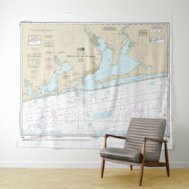 Pensacola Bay and Approaches Nautical Chart 1382 Wandteppich