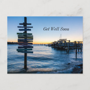 Pensacola Bay Sign Sunset Dock Gut Postkarte