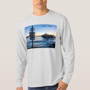 Pensacola Bay Sign Sunset Dock Langarm-Shirt T-Shirt